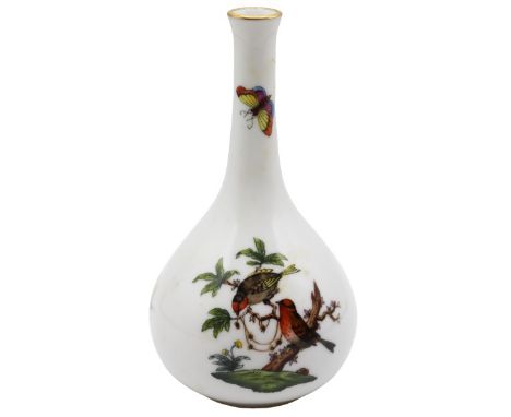 Hand-painted Rothschild bird pattern,  Herend ceramic, Hungary, stamped on bottom.5 x 3 in.