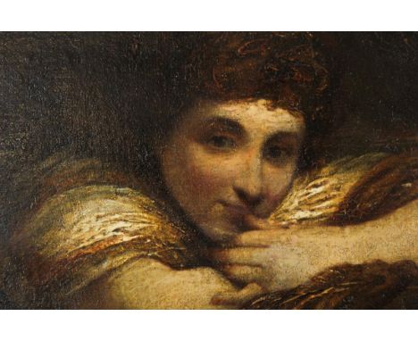 Portrait of a woman, oil on canvas, after Joshua Reynolds.  Reynolds was active in the UK and England, and is well known for 