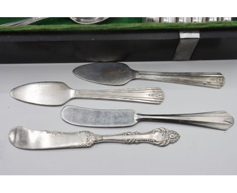 Sterling silver set approx 64 OZT with 5 silver plated pcs (final picture). Knives have sterling handles and stainless blades