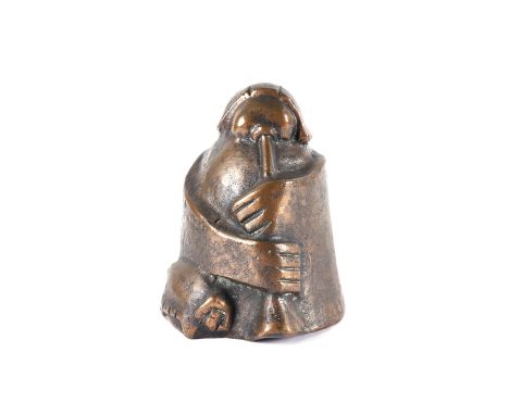 MICHAEL FLEISCHER (S.AFRICAN 1915-1991): A BRONZE CAST OF 'THE TRUMPETER 'With monogram 'MF' and edition 3/6 to the cast, 20c