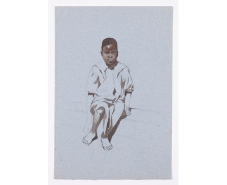 MARGARET METCALFE (BRITISH, 1877-1972) (7)Study of a boy seated
watercolour and pencil
28 x 19cm
(unframed)
together with six