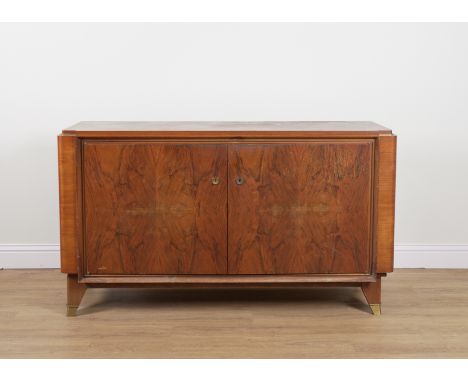 A MID 20TH CENTURY WALNUT SIDEBOARDWith cupboard doors, 170cm wide; 51cm deep; 95cm highOld marks and scratches present towar