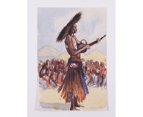 MARGARET METCALFE (BRITISH, 1877-1972) (7)Yoa Dancer and Singer, Minstrel
inscribed (lower left and right)
watercolour and pe