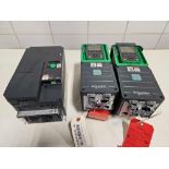 Lot of 3 Schneider Electric Altivar Process ATV600 series Variable Speed & AV320 Frequency Drive