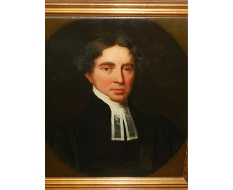 Early 19th Century English School, Portrait of a Gentleman, wearing a white stock with tabs, 65 x 34cm.