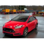 2012 FORD FOCUS ST-2 TURBO – 2.0 PETROL – MANUAL – RED – 104K MILES >>--NO VAT ON HAMMER--<<