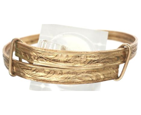 Childs yellow metal adjustable bangle. P&amp;P Group 1 (£14+VAT for the first lot and £1+VAT for subsequent lots) 