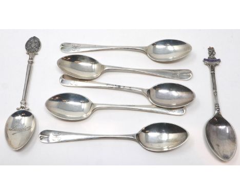 Seven hallmarked silver teaspoons, combined 102g. P&amp;P Group 1 (£14+VAT for the first lot and £1+VAT for subsequent lots) 