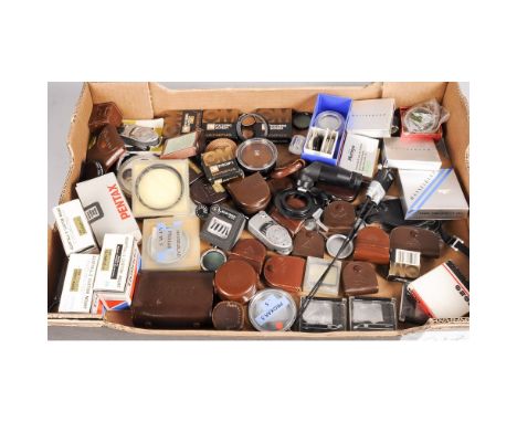 A Tray of Camera Accessories, manufacturers including Hasselblad, Leica, Mamiya and Olympus