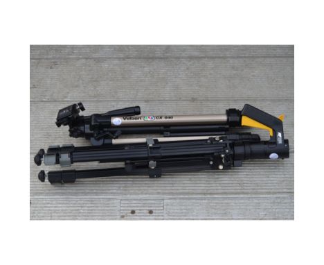 Slik Shogun Tripod, model no. 4966 together with a Slik AF2100 head attachment together with a Velbon CX 640