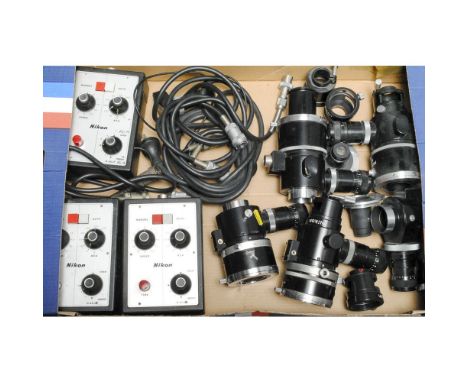 Nikon AFM Microscope camera attachments, together with various control boxes