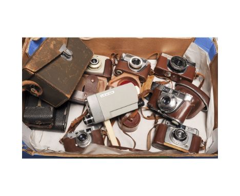 A Leitz Leicina 8s, 8mm cine camera in original branded leather case with instruction manual and bill of sale together with a