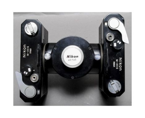 Twin Camera Attachment for Microscope, Nikon M-35S