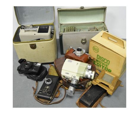 A Box of Cameras, A Minolta Zoom 8 Cine Camera, a Eumig Projector, an Edixaflex SLR and more