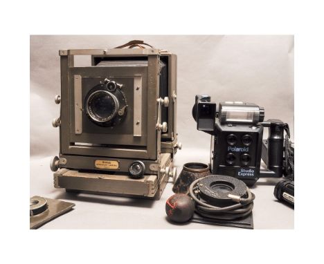 A Kodak Specialist Model 2 Field Camera, with a Schneider-Kreuznach Xenar 210mm f/4.5 lens and a Dallmeyer wide angle Anastig