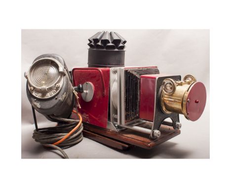 Magic Lantern Projector,  a modern example together with a Cremer spot light with cracked lens