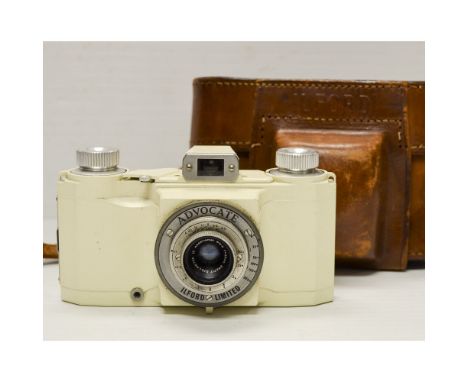 A Ilford Advocate, with Dallmeyer Anastigmat 35mm f/4.5 lens and maker's leather case