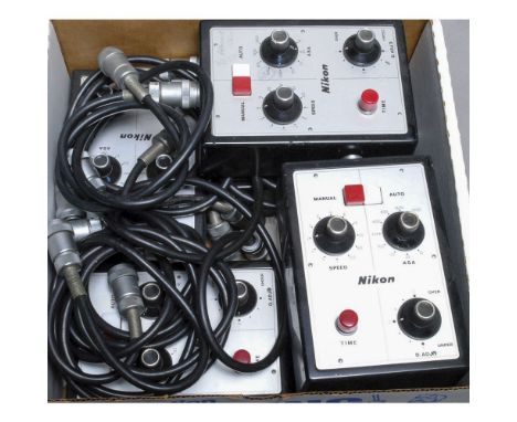 Microscope Camera Control Boxes, six in total with with supply cables