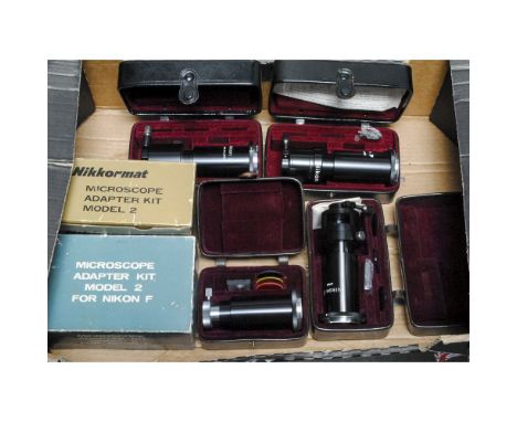 Nikon F Camera Attachments,  various models, all items in original maker's cases