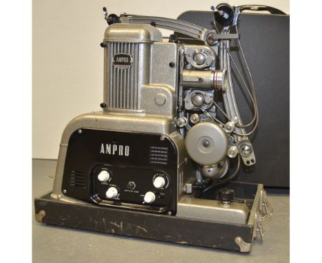 Ampro Stylist 16mm Film and Sound Projector, c.1950 with a Simplex 2inch f/1.6 lens, in original maker's case