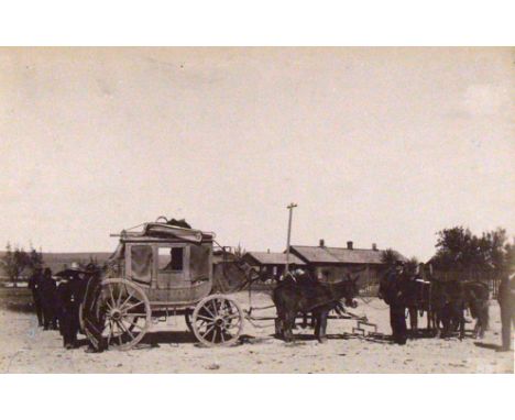 Artist: Otis M. Gove (American, 1851 - 1931). Title: "Mexican Stage Coach". Medium: Vintage albumen print. Date: Composed c18