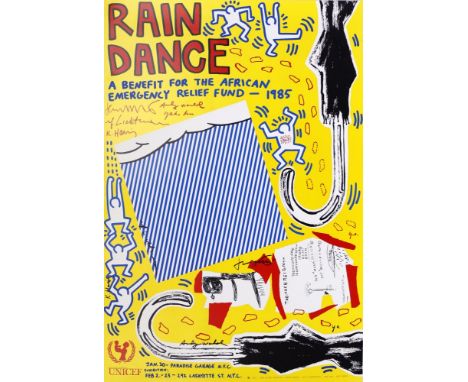 Artist: Andy Warhol &amp; Various Artists (Americans, 20th Century). Title: "Rain Dance [Warhol; Lichtenstein; Haring; Basqui