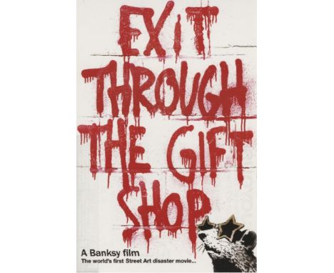 Artist: Banksy (English, b. c1973-75 | Active 1990 - Present). Title: "Exit Through the Gift Shop [announcement]". Medium: Co