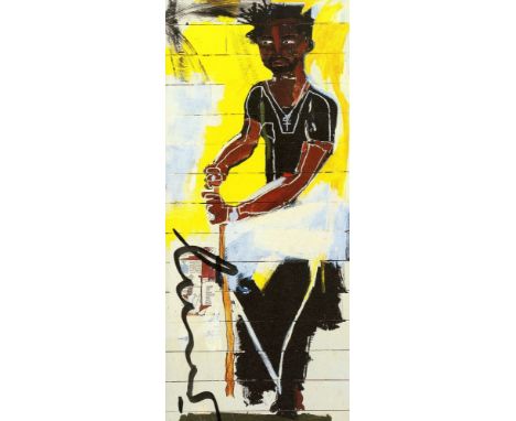 Artist: Jean-Michel Basquiat (American, 1960-1988). Title: "Portrait of Jack Walls [print]". Medium: Color offset lithograph.