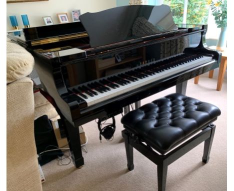 Yamaha (c2012)A 5ft 8in Model C2 grand piano in a bright ebonised case on square tapered legs, fitted with a Silent System; t