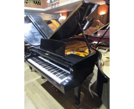 Petrof (c2000)A 6ft 4in Model III grand piano in a bright ebonised case on square tapered legs.