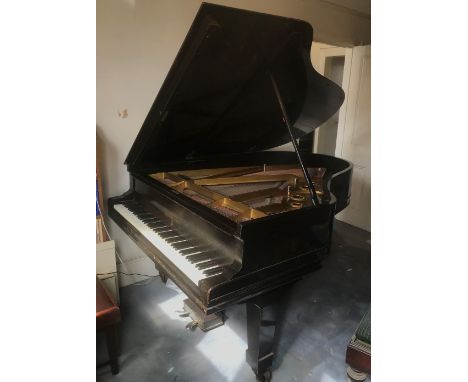 Steinway (c1891)A 5ft 10in 85-note Model O grand piano in an ebonised case on square tapered legs; together with a duet stool