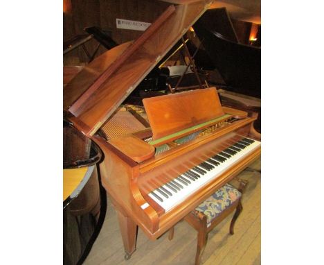 Bechstein (c1901)A 6ft 7in Model B grand piano in a mahogany case on square tapered legs; together with a stool. AMENDMENT (c