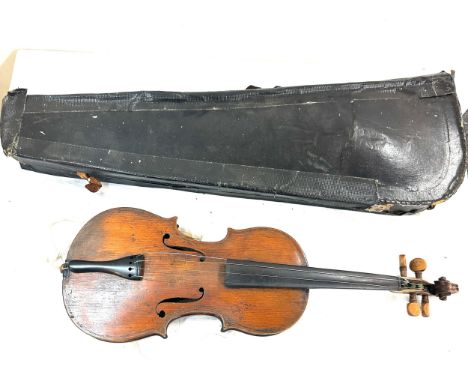 Vintage cased violin signed W.A.Campos 
