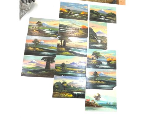 Selection of vintage hand painted Japanese post cards Crate postale and a selection of tucks post cards 
