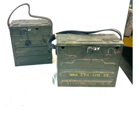 2 Vintage military army batteries, 1953 