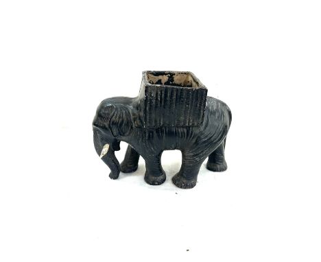 Small vintage pottery elephant planter, measures approximately 9inches tall 12 inches wide 
