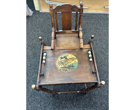 Vintage wooden metamorphic childs chair/ table 