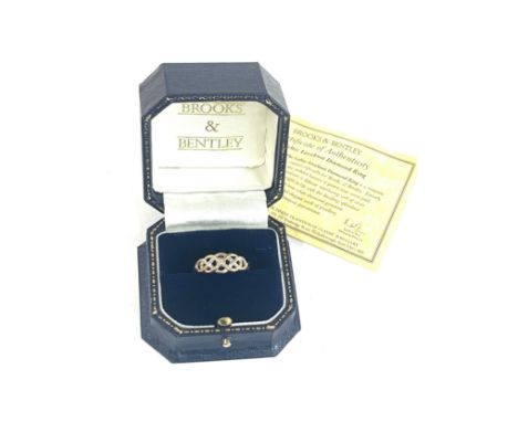 9ct Gold Brooks and Bentley celtic love knot diamond ring 