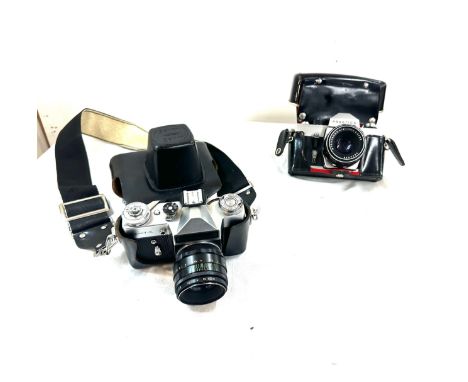2 Vintage cameras includes Zenit-E and a Praktica ltd, untested 