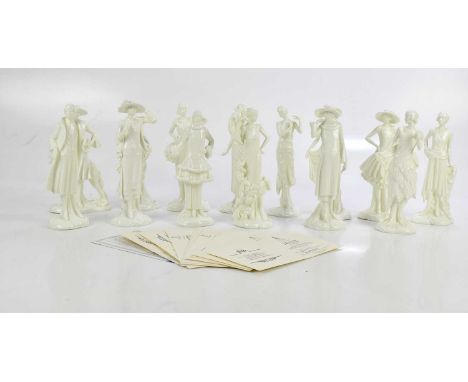 ROYAL WORCESTER; a group of fourteen figures from 'The 1920s Collection', with certificates (14).