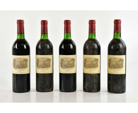 RED WINE; five bottles Chateau Lafite Rothschild 1984, 75cl (5).
