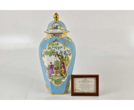 ROYAL WORCESTER; a large and impressive limited edition 'Hancock' vase and cover, produced for the 200th anniversary collecti
