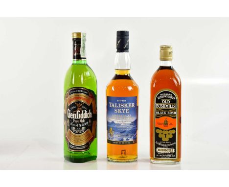 WHISKY; a single bottle Talisker Skye single malt Scotch whisky, 45.8%, 70cl, boxed, a single bottle Glenfiddich pure malt Sc