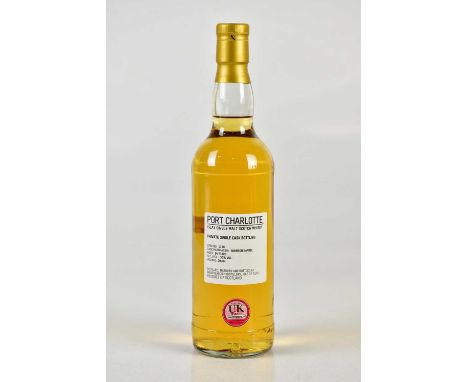 WHISKY; a single bottle Port Charlotte Islay single malt Scotch whisky, private single cask bottling, Cask number 1198, matur