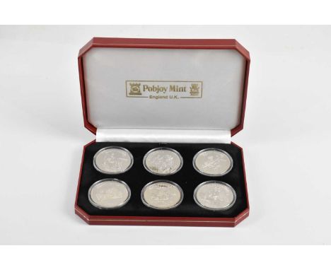 POBJOY MINT; Harry Potter, six 2007, Isle of Man sterling silver one crown coins, weight of each 28.28gms, in fitted box, iss