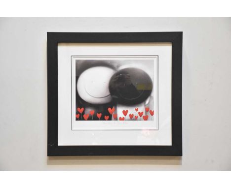 † DOUG HYDE; a pencil signed limited edition print, 'Shoulder to Shoulder', 80/395, signed lower right, 40 x 45cm, framed and