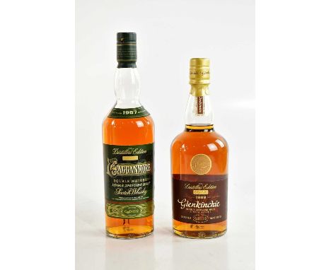 WHISKY; a single bottle of Cragganmore double matured single Speyside malt Scotch whisky, distilled in 1987, special release 