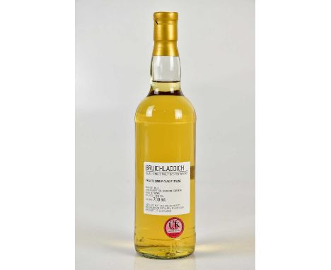 WHISKY; a single bottle Bruichladdich Islay single malt Scotch whisky private single cask bottling, Cask number 1403, matured