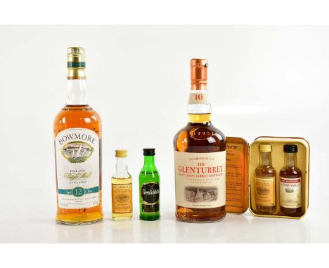 WHISKY; a single bottle The Glenturret Scotland's oldest distillery single Highland malt Scotch whisky, matured in oak casks,