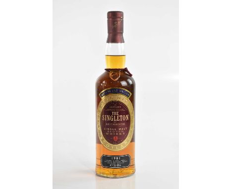 WHISKY; a bottle of The Singleton of Auchroisk 1981 single malt Scotch whisky, 70cl, with box.